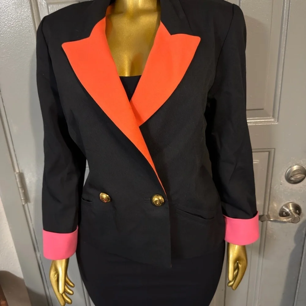 Black and Pink Women's Blazer